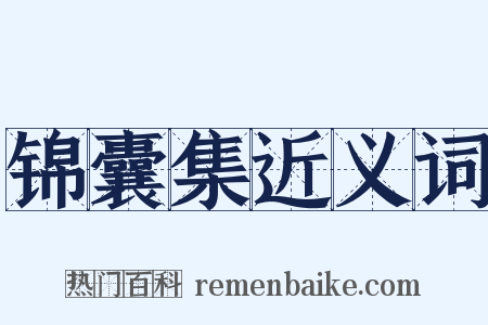锦囊集近义词是什么意思的图片